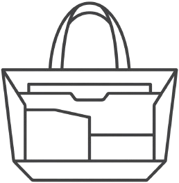 Large tote bag outline icon
