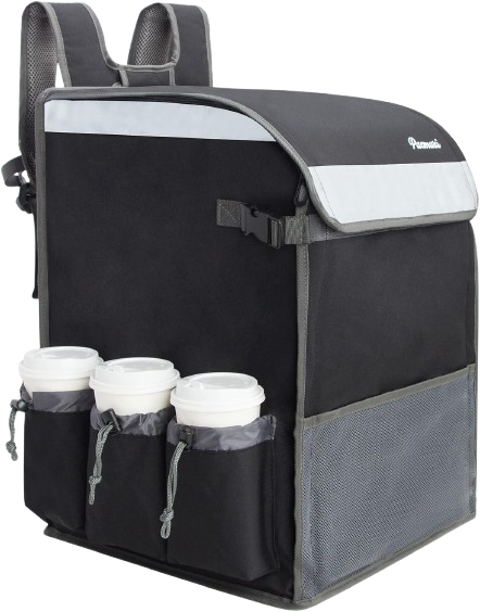 Insulated Food Delivery Bag with 6 Cup Holder